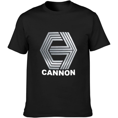 Cannon Films Retro Movie Studio T-Shirt Graphic Tee Printed Top Mens T-Shirt Black