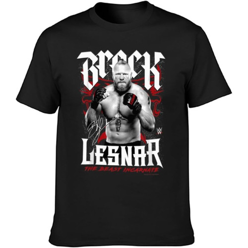 Brock Lesnar Beast Incarnate T-Shirt Graphic Tee Printed Top Mens T-Shirt Black Brock Lesnar Beast Incarnate T-Shirt Graphic Tee Printed Top Mens T-Shirt Black
