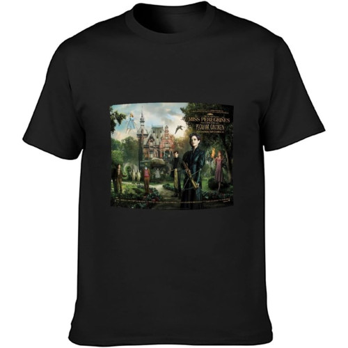 Miss Peregrine'S Home for Peculiar Children Men's T-Shirt Unisex Cotton Hip Hop Print Tee T-Shirt Black