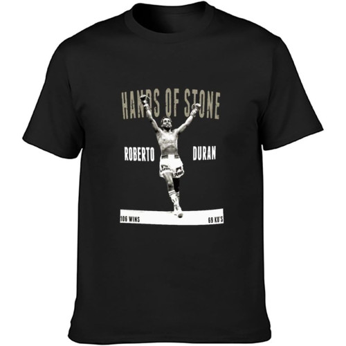 Roberto Duran Hands of Stone Boxing Mens T-Shirt Casual Cotton Unisex Tees Tops T-Shirt Black Roberto Duran Hands of Stone Boxing Mens T-Shirt Casual Cotton Unisex Tees Tops T-Shirt Black