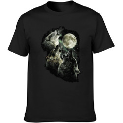 The Mountain Three Wolf Moon Tee Mens Shirt T-Shirt Black