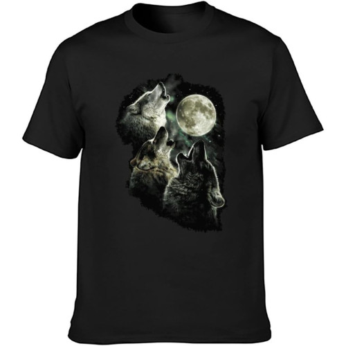 The Mountain Three Wolf Moon Tee Mens Shirt T-Shirt Black The Mountain Three Wolf Moon Tee Mens Shirt T-Shirt Black