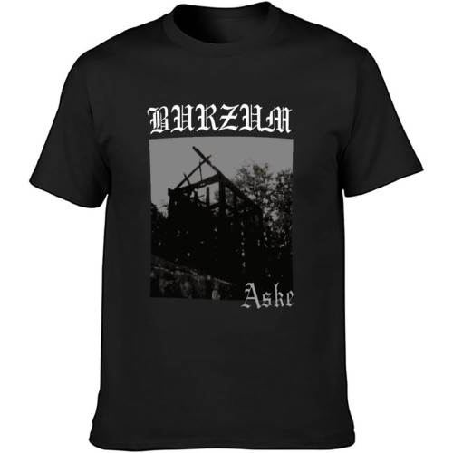 Bzum Aske T-Shirt Graphic Tee Printed Top Mens T-Shirt Black