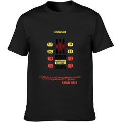 JOA Jodie Knight Rider Kitt Consol Mens T-Shirt Casual Cotton Tees Tops T-Shirt Black