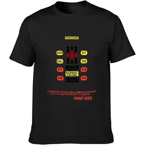 JOA Jodie Knight Rider Kitt Consol Mens T-Shirt Casual Cotton Tees Tops T-Shirt Black JOA Jodie Knight Rider Kitt Consol Mens T-Shirt Casual Cotton Tees Tops T-Shirt Black
