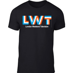 ZSKKCNUK London Weekend Television T-Shirt TV LWT Retro BBC Vintage Regional Black ZSKKCNUK London Weekend Television T-Shirt TV LWT Retro BBC Vintage Regional Black