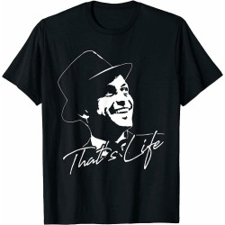 ZSKKCNUK New Limited That's Life Essential Love Frank Art Sinatra Love T-Shirt Black ZSKKCNUK New Limited That's Life Essential Love Frank Art Sinatra Love T-Shirt Black