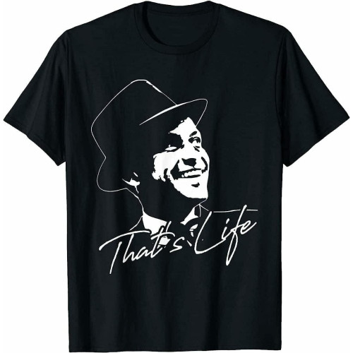 ZSKKCNUK New Limited That's Life Essential Love Frank Art Sinatra Love T-Shirt Black ZSKKCNUK New Limited That's Life Essential Love Frank Art Sinatra Love T-Shirt Black