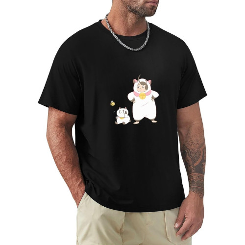 ZSKKCNUK Men's Bee and Puppycat Summer T Shirt Black Short Sleeve ZSKKCNUK Men's Bee and Puppycat Summer T Shirt Black Short Sleeve
