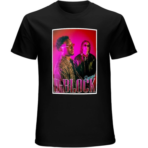 D-Block Europe T-Shirt Men's Unisex Style T-Shirt Tee Shirt Black D-Block Europe T-Shirt Men's Unisex Style T-Shirt Tee Shirt Black