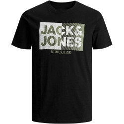 Jones Mens T-Shirt Crew Neck Casual Logo Cotton Summer Short Black Jones Mens T-Shirt Crew Neck Casual Logo Cotton Summer Short Black