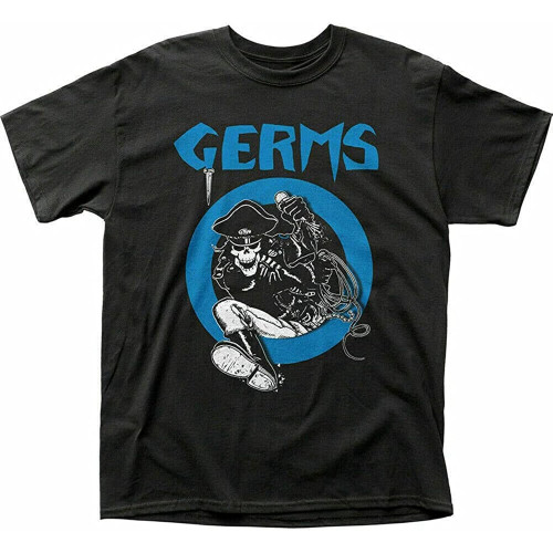 Germs Leather Skeleton T Shirt Mens Rock N Roll Music Band Tee Germs Leather Skeleton T Shirt Mens Rock N Roll Music Band Tee