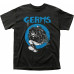 Germs Leather Skeleton T Shirt Mens Rock N Roll Music Band Tee Germs Leather Skeleton T Shirt Mens Rock N Roll Music Band Tee