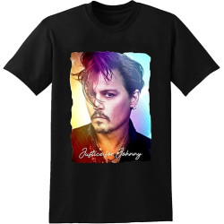 Johnny Depp T-Shirt Tops Women Men Short Sleeve T-Shirts Graphic Unisex Basic Short Sleeve Cotton Casual T-Shirt Black Johnny Depp T-Shirt Tops Women Men Short Sleeve T-Shirts Graphic Unisex Basic Short Sleeve Cotton Casual T-Shirt Black