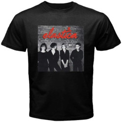 Elastica Album Cover English Rock Band Men's Black T-Shirt Black M Elastica Album Cover English Rock Band Men's Black T-Shirt Black M