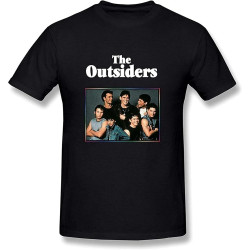 Bllto The Outsiders Men's Cotton T-Shirt Black Shirt Top Tee
