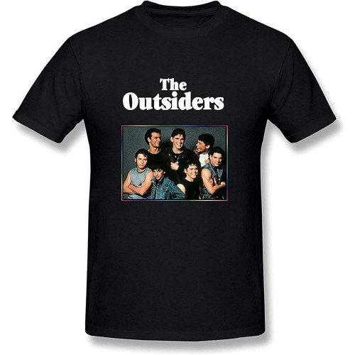 Bllto The Outsiders Men's Cotton T-Shirt Black Shirt Top Tee