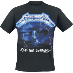 ZSKKCNUK POLDBBs Men's Ride The Lightning Tracks (Back Print) Slim Fit T-Shirt Black ZSKKCNUK POLDBBs Men's Ride The Lightning Tracks (Back Print) Slim Fit T-Shirt Black