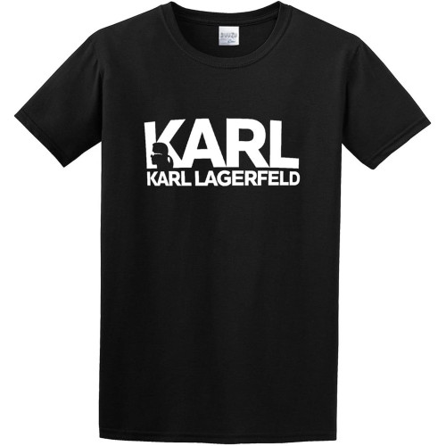 Summer New Karl Lagerfeld Print Hip HopMens Short Sleeve Shirt