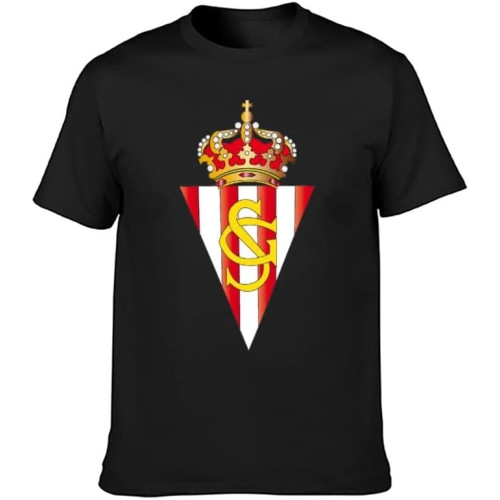 Sporting De Gijón Customized Retro Men's Black T-Shirt Unisex tee Sporting De Gijón Customized Retro Men's Black T-Shirt Unisex tee