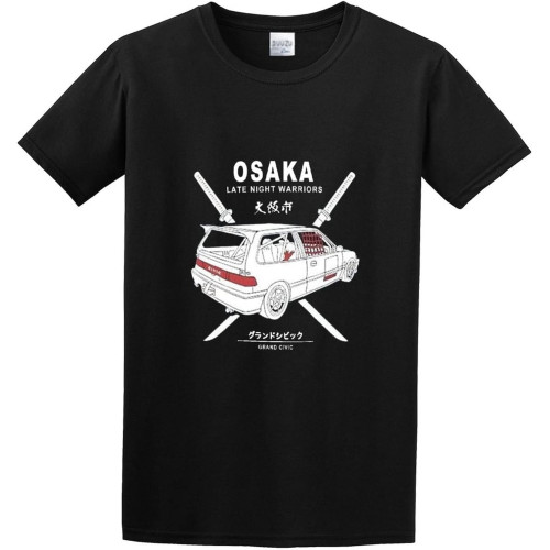 Fashion Men's T-Shirt Kanjo Osaka JDM Civic Ef9 Casual Cool Crew Neck Tops Tee Fashion Men's T-Shirt Kanjo Osaka JDM Civic Ef9 Casual Cool Crew Neck Tops Tee