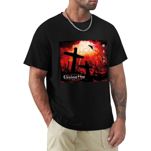 W.A.S.P. T Shirt Golgotha Wasp CD Poster Tee Black W.A.S.P. T Shirt Golgotha Wasp CD Poster Tee Black