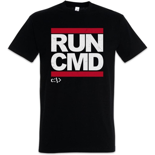Run CMD Men T Shirt Black