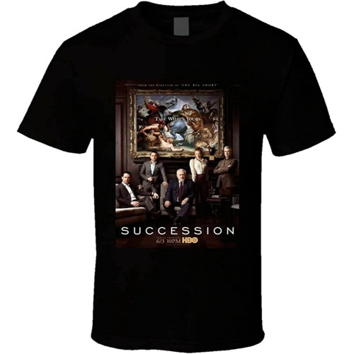 Succession Poster Emmy Nominated Tv Show Men's T-Shirt Unisex Black Tee
