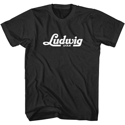 New Ludwig Percussion Drums Cymbal USA Logo T-Shirt Tee Men's