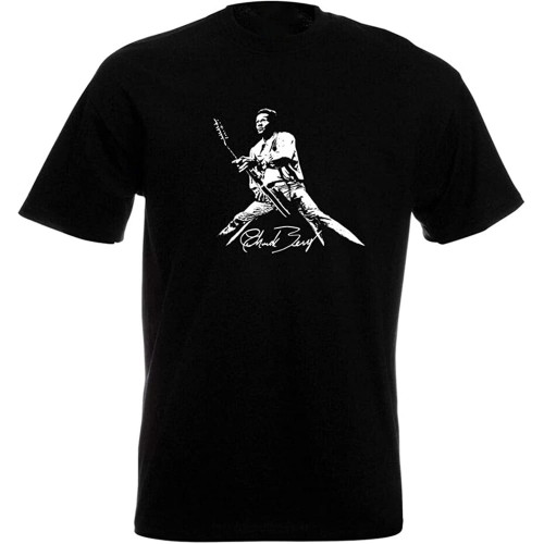 Chuck Berry T Shirt Rock N Roll Johnny B Goode Maybellene Nadine Black Chuck Berry T Shirt Rock N Roll Johnny B Goode Maybellene Nadine Black