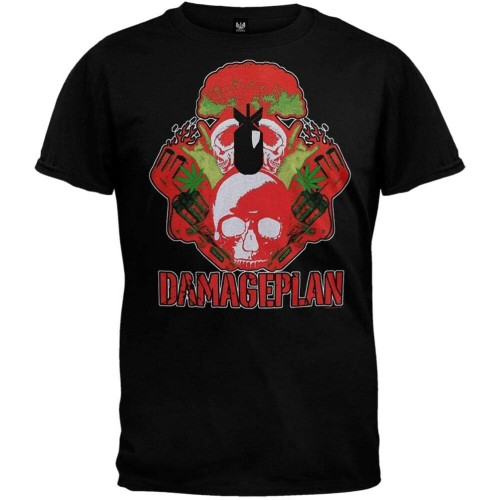 Damageplan - Flat Logo Adult Mens T-Shirt Black