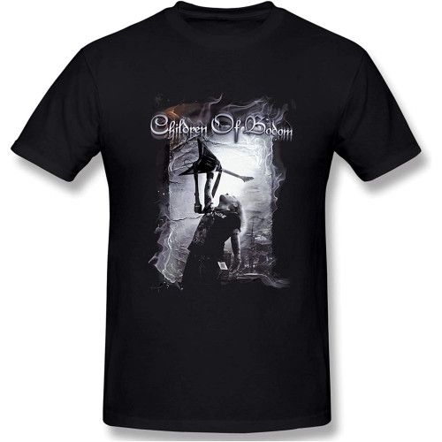 Children of Bodom Men's Basic Short Sleeve T-Shirt Casual Cotton Soft T Shirts Black Black Children of Bodom Men's Basic Short Sleeve T-Shirt Casual Cotton Soft T Shirts Black Black