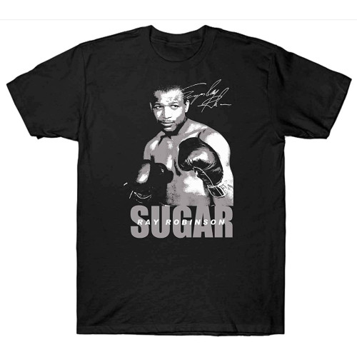 SUGARROBINSON T Shirt Boxer Boxing Gloves Black