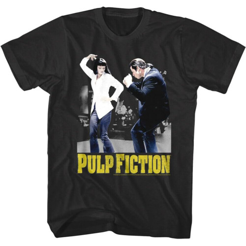 Mia Wallace Dancing Men's T Shirt Movie Scene Thurman Black Mia Wallace Dancing Men's T Shirt Movie Scene Thurman Black