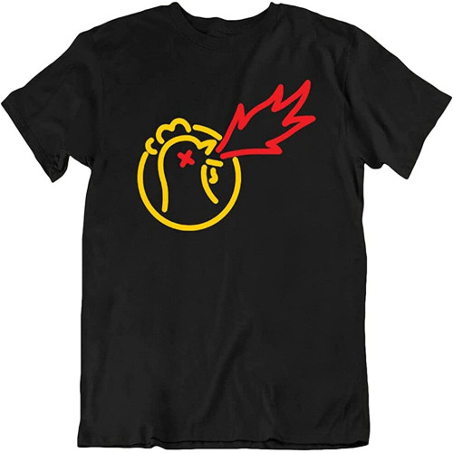 Hot One Chicken Tee, Hot Sauce Spicy Lunch Food Logo Cock Chili Gift T Shirt New Black Black Hot One Chicken Tee, Hot Sauce Spicy Lunch Food Logo Cock Chili Gift T Shirt New Black Black
