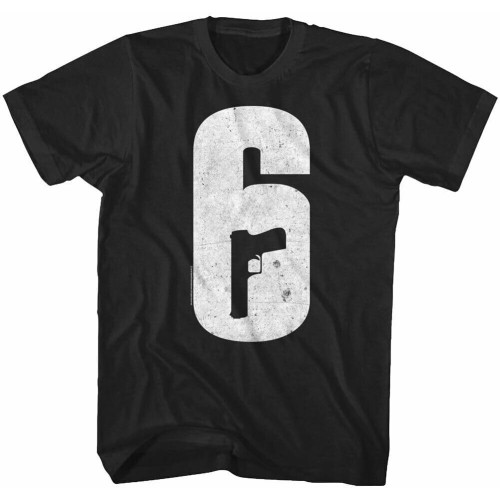 Rainbow Six Siege Video Game Logo Men's T Shirt Gamer Merch Tom Clancy Black