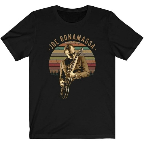 Vintage Guitarist Joe Bonamassa T-Shirt Rock Guitarist f Men and Women1135 XXL Black Vintage Guitarist Joe Bonamassa T-Shirt Rock Guitarist f Men and Women1135 XXL Black