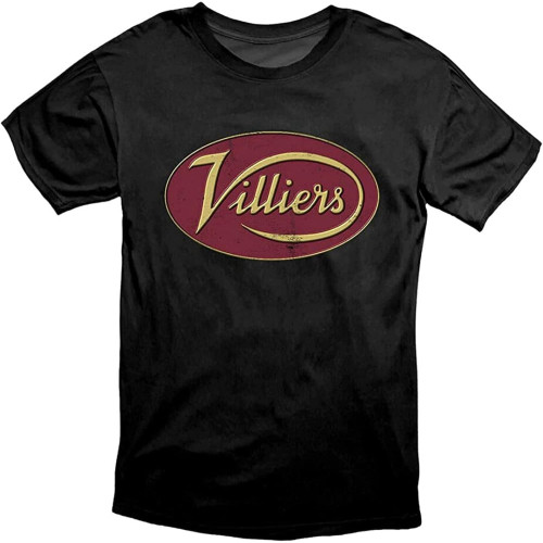Vintage Style Villiers Motorcycles Biker T Shirt Black XL Vintage Style Villiers Motorcycles Biker T Shirt Black XL