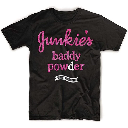 Junkie’s Baddy Powder – Mark Owen Inspired Men t Shirt with Glitter Print – Couture Size S Black Junkie’s Baddy Powder – Mark Owen Inspired Men t Shirt with Glitter Print – Couture Size S Black