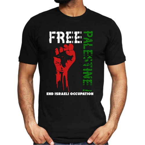 Free Palestine T-Shirt End Israeli Occupation Top Gaza Freedom Protest Tee Black M Free Palestine T-Shirt End Israeli Occupation Top Gaza Freedom Protest Tee Black M