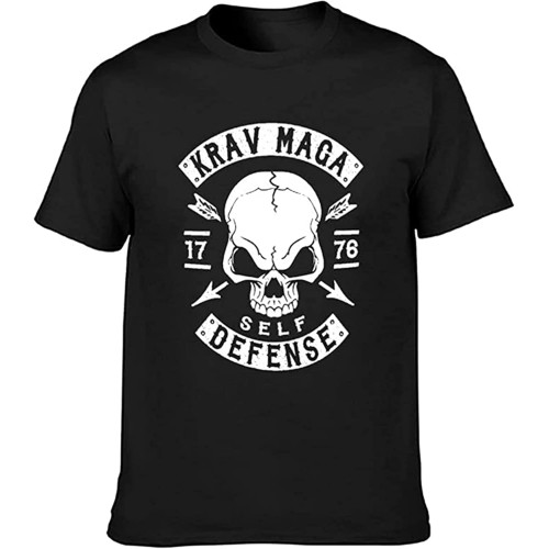 Edj Israel Krav MAGA Self Defence Creative Skull Graphic Men T-Shirt Black Unisex Tee L Edj Israel Krav MAGA Self Defence Creative Skull Graphic Men T-Shirt Black Unisex Tee L