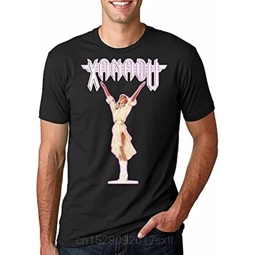 Men's Xanadu Kira Olivia Newton John Purple Glow Print T-Shirt Black Unisex Tee 3XL Men's Xanadu Kira Olivia Newton John Purple Glow Print T-Shirt Black Unisex Tee 3XL