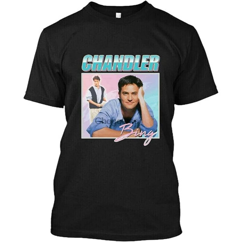 Hrs Friends Chandler Bing Funny Gift 90S Mens T-Shirt Black Unisex Tee M