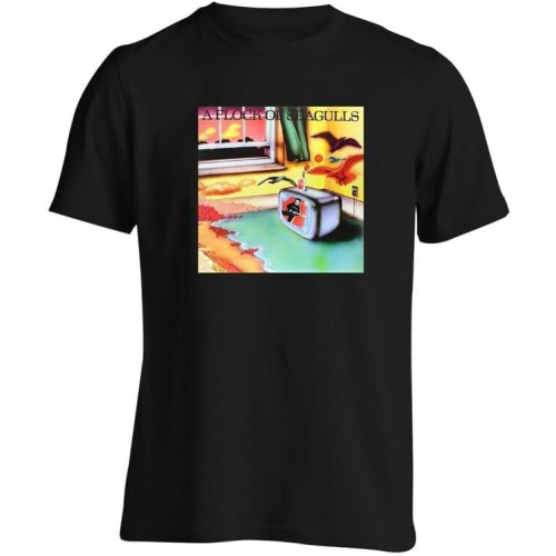 FCBJK A Flock of Seagulls T Shirt Album 80's Pop Black