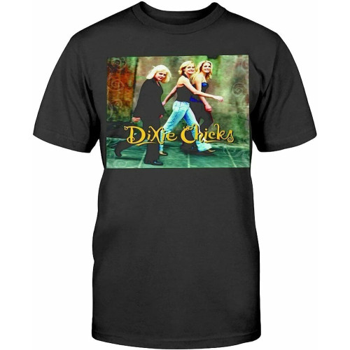 Dkaispp Dixie Chicks T Shirt Wide Open Spaces Vinyl cd Cover Black