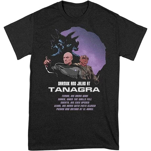 Dkaisgg Darmok and Jalad at Tanagra September 1991 Vintage Black Short Sleeve T-Shirt L Dkaisgg Darmok and Jalad at Tanagra September 1991 Vintage Black Short Sleeve T-Shirt L
