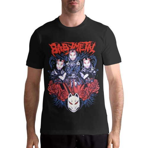 Dkaisgg Babymetal T Shirts Men's Tops Short Sleeved Round Neck Cotton Tee Tops