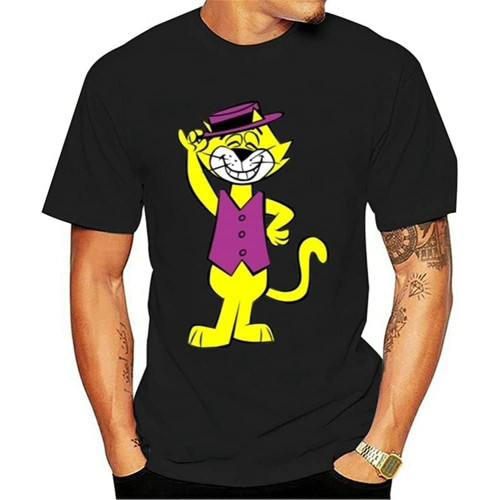 Top Cat Cartoon Retro Vintage T-Shirt Grey Don Gato Hanna Barbera Funny Tops Tee Shirt Black Top Cat Cartoon Retro Vintage T-Shirt Grey Don Gato Hanna Barbera Funny Tops Tee Shirt Black