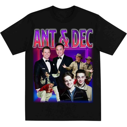 ANT & DEC Homage T Shirt Mens T-Shirt Womens Tshirts Vintage Unisex Top 90s Tee Black ANT & DEC Homage T Shirt Mens T-Shirt Womens Tshirts Vintage Unisex Top 90s Tee Black