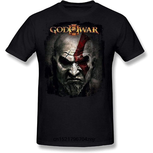 Men T Shirt Kratos God War Artwork T Shirt Black Funny t-Shirt Novelty Tshirt